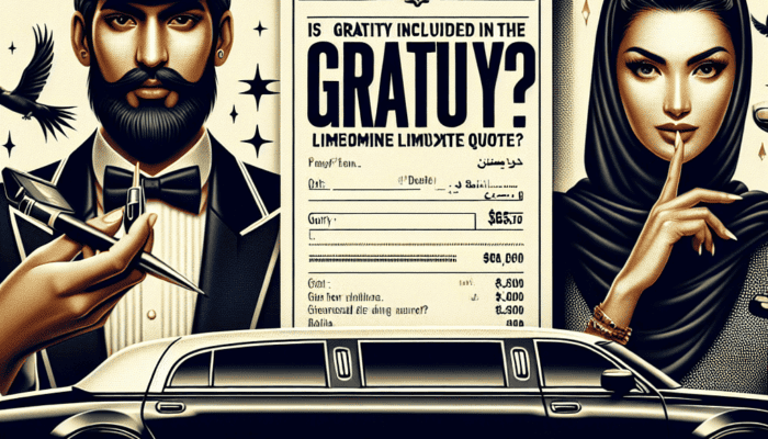 Chauffeur and woman with limousine and gratuity receipt