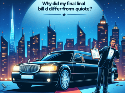 Why did my final Bubz Limousine bill differ from the quote?