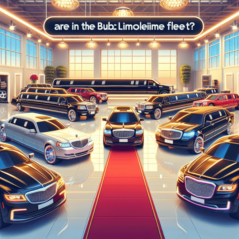 Luxury limousines displayed in showroom with red carpet