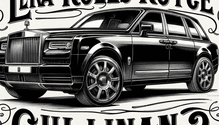 Illustration of black Rolls-Royce Cullinan luxury SUV