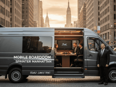 Mobile Boardroom Sprinter Manhattan - Bubz Limos NYC