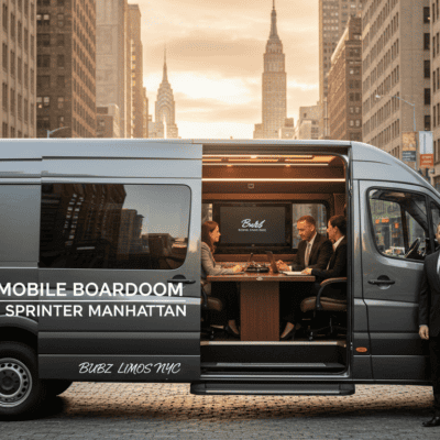 Mobile Boardroom Sprinter Manhattan - Bubz Limos NYC