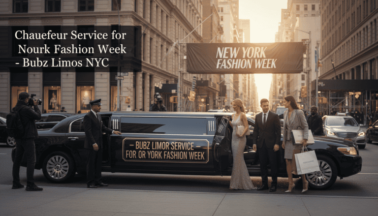 Limousine chauffeur service at New York Fashion Week
