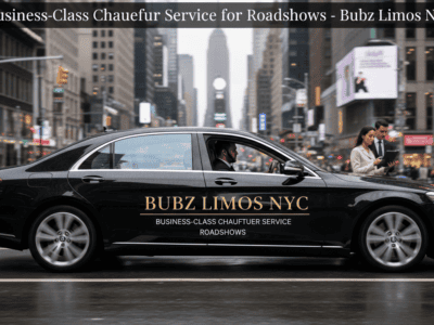 Black luxury chauffeur sedan in New York City