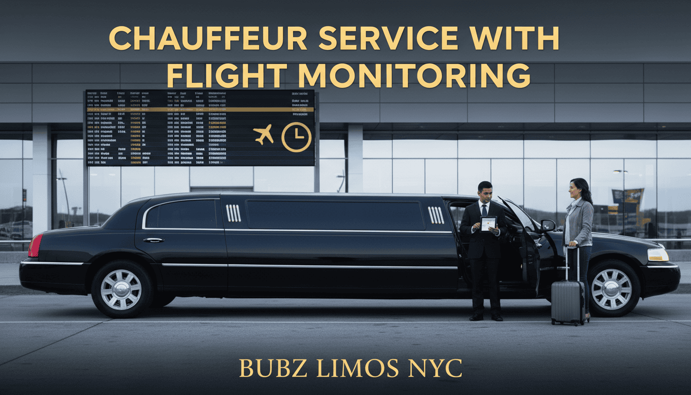 Airport chauffeur with limousine and passenger luggage