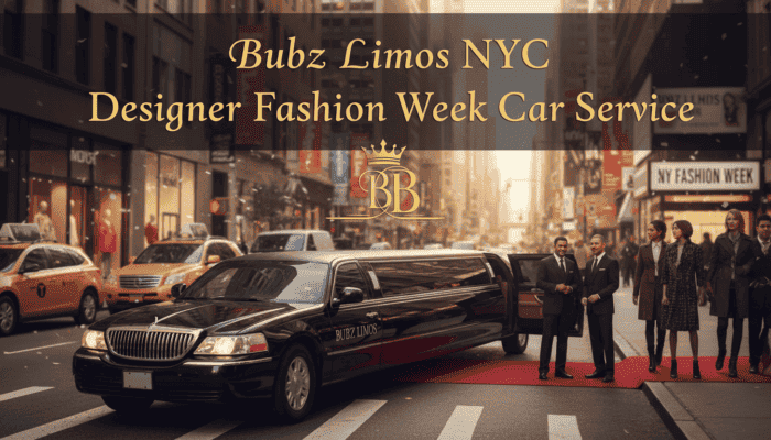 Black limousine at NYC Fashion Week red carpet