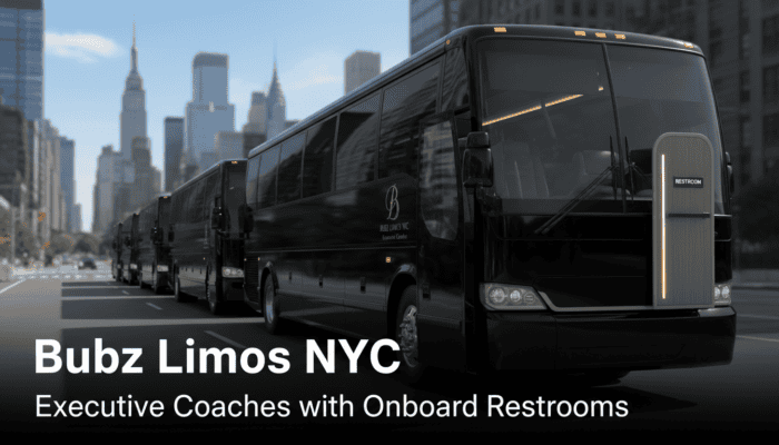 Black executive coach buses in New York City