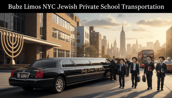Limousine outside Jewish school with students in NYC