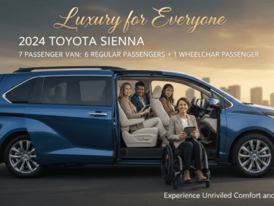 Luxury for everyone in the 2024 Toyota Sienna - 7 passenger van 6 regular passengers plus one wheelchair passenger