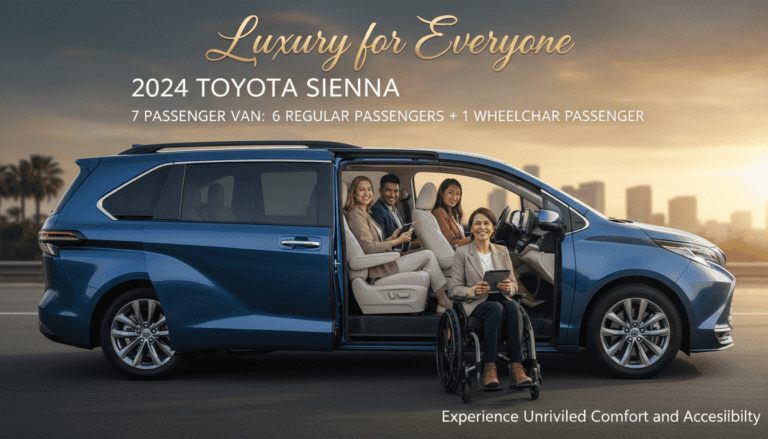 2024 Toyota Sienna accessible van with wheelchair passenger