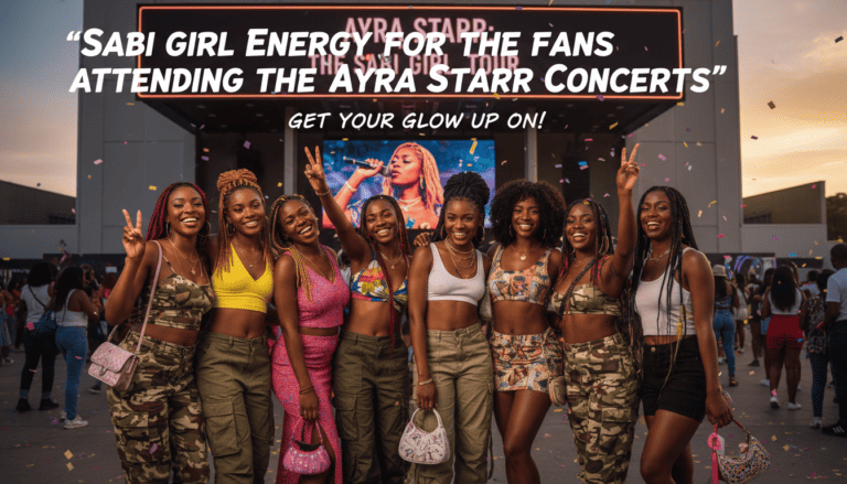 Group of women posing at Ayra Starr concert venue