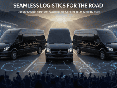 Seamless logistics for the road with luxury shuttle sprinters available for concert tours state by state