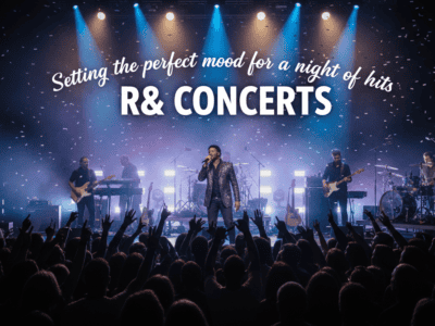 Live band performing at R& Concerts stage