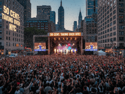 Taking over the streets of New York for the 50 cent concerts