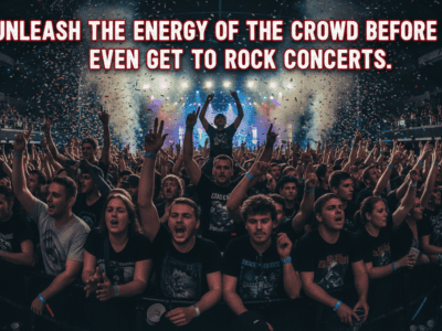 Unleash the energy of the crowd before you even get to Rock concerts concerts