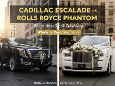 Cadillac Escalade and Rolls Royce wedding car comparison
