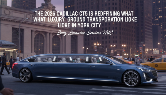 2026 Cadillac CT5 stretch limousine in New York City