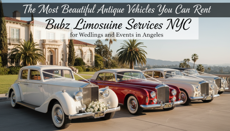 Vintage Rolls-Royce wedding cars parked outside luxury mansion