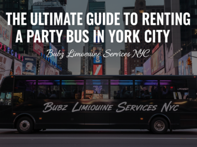 Party bus in Times Square, New York City