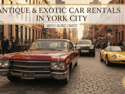 Antique and exotic car rentals in York City.