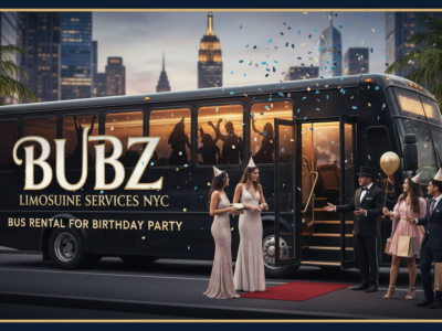 BUBZ luxury party bus birthday celebration in New York.