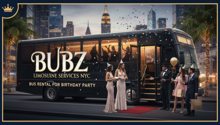 BUBZ luxury party bus birthday celebration in New York.