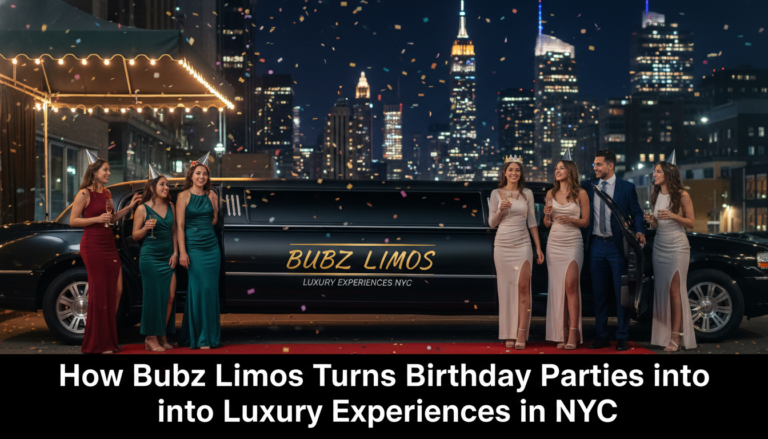 Bubz Limos luxury birthday party with friends in NYC.