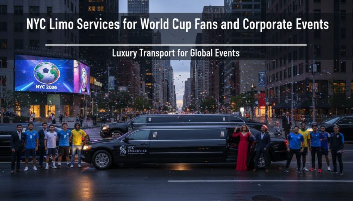 Luxury limousines in New York City for World Cup 2026.