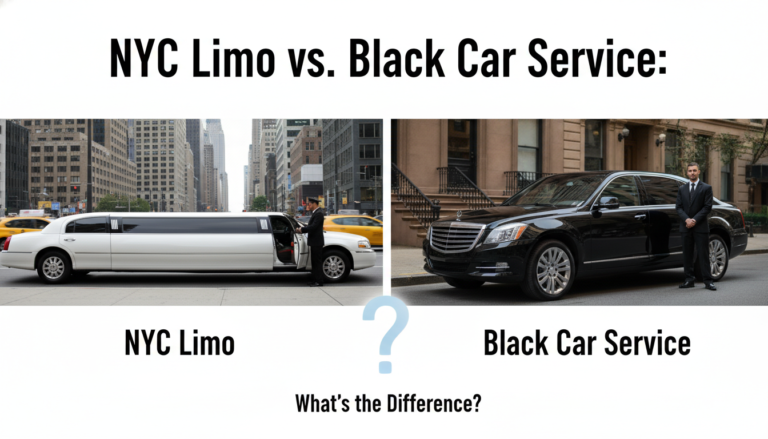 NYC Limo vs. Black Car Service comparison with chauffeurs.
