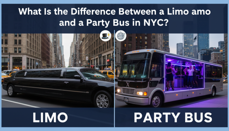 Limo vs. Party Bus comparison in NYC.