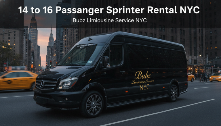 Bubz Limousine Service NYC black Mercedes Sprinter van rental