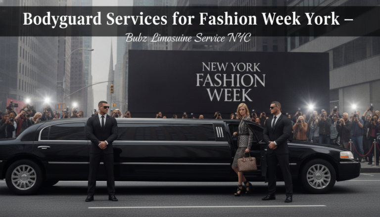 Bodyguard services and limo at New York Fashion Week