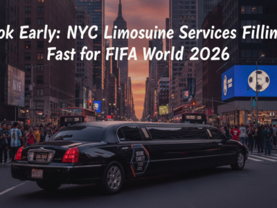 Black limousine in NYC for FIFA World Cup 2026.