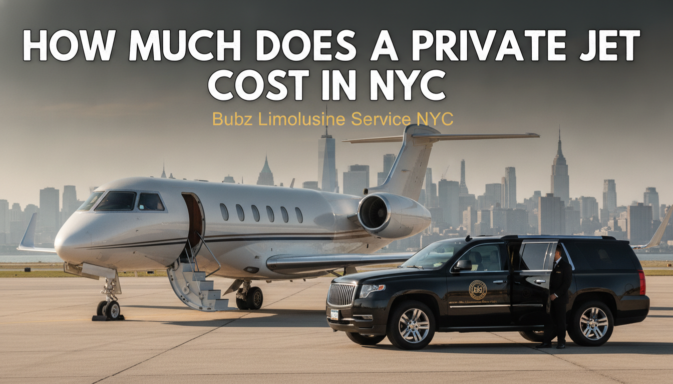 Private jet and luxury SUV on NYC tarmac