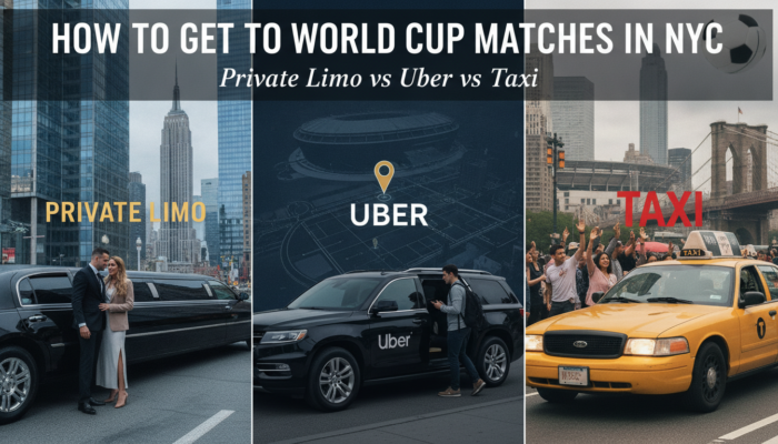 Comparison of private limo, Uber, and taxi options in NYC.