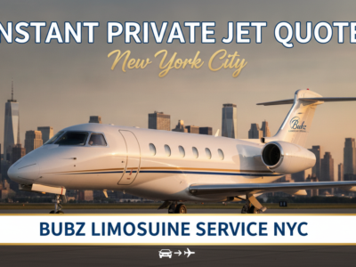 Bubz Limousine Service NYC instant private jet quote banner