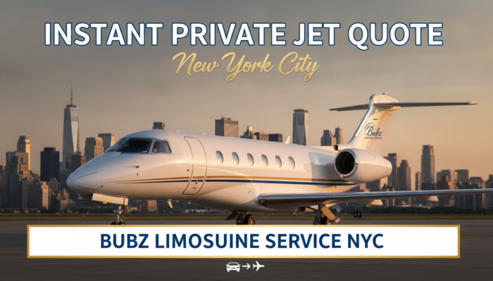 Bubz Limousine Service NYC instant private jet quote banner