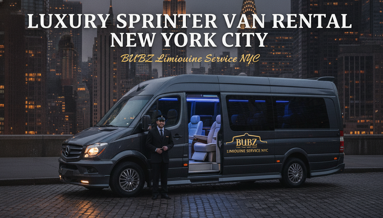 BUBZ luxury sprinter van rental service in New York City
