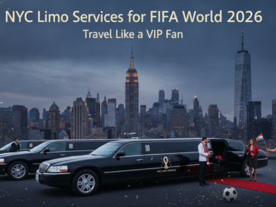 NYC limo services for FIFA World 2026 with city skyline.
