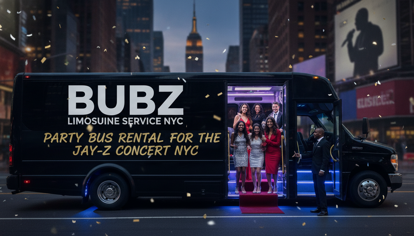 Bubz Limousine NYC party bus rental for Jay-Z concert