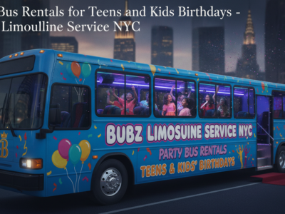 Bubz Limousine NYC party bus for kids and teens birthdays.