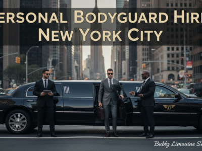 Personal bodyguard hire service with limousine in New York City