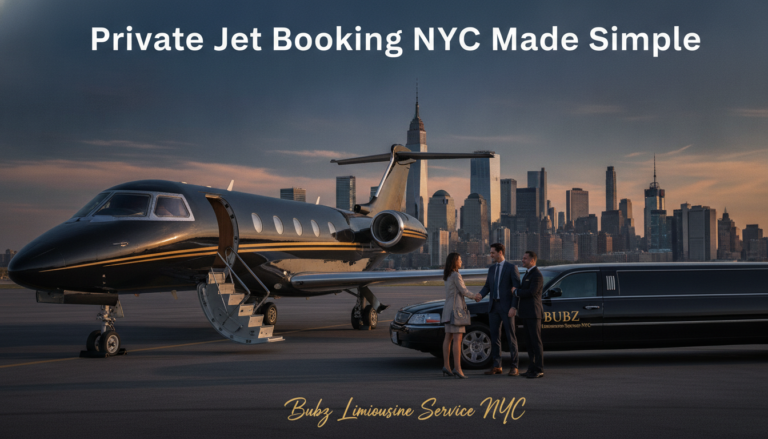 Private jet booking NYC with Bubz Limousine Service
