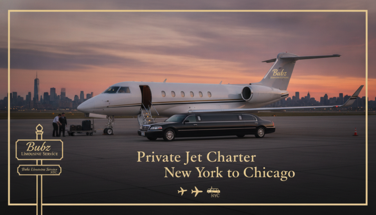 Bubz Limousine private jet charter service New York to Chicago