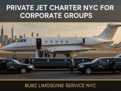 Private jet charter NYC with luxury limousine service for corporate groups
