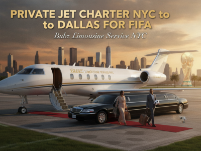 Private jet charter NYC to Dallas for FIFA with limousine service