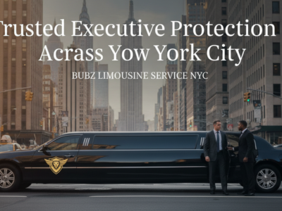 Bubz Limousine executive protection service with black stretch limo NYC