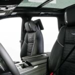 Luxury SUV interior with black leather seats