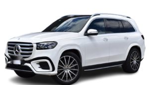 White Mercedes-Benz SUV isolated on white background