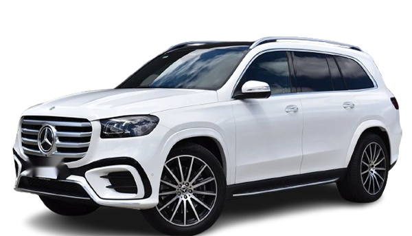White Mercedes-Benz SUV isolated on white background